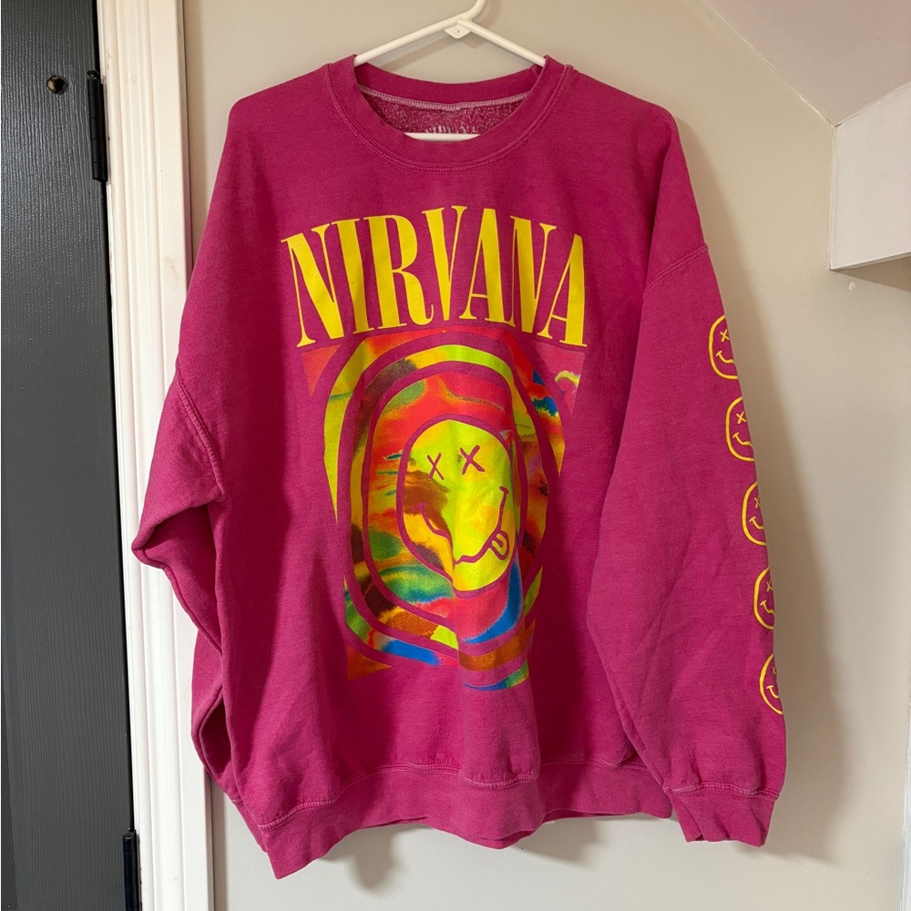Urban Outfitters Pink Nirvana Sweatshirt